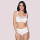Luna Melody Γυναικείο Σουτιέν Λευκό White για Mεγάλο Στήθος με Μπανέλα Χωρίς Ενίσχυση με Δαντέλα  Συλλογή 14244 Full Cover Νυφική συλλογή