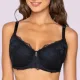 Luna Venus Γυναικείο Μαύρο Σουτιέν balconette με δαντέλα για μεγάλο στήθος E F G Cup 15502 