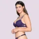 Luna Γυναικείo Σουτιέν Push Upv με δαντέλα Μωβ 15240 Collection Daisy 