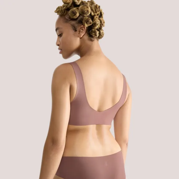  Sloggi ZERO Feel 2.0 Bralette Γυναικείο εφηβικό Μπουστάκι Marron Σκούρο ρόζ 10217728.1141/Η2