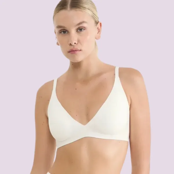  Sloggi ZERO Feel Invisible Bralette The Up Γυναικείο Αθλητικό Μπουστάκι Λευκό 10226701-00GZ
