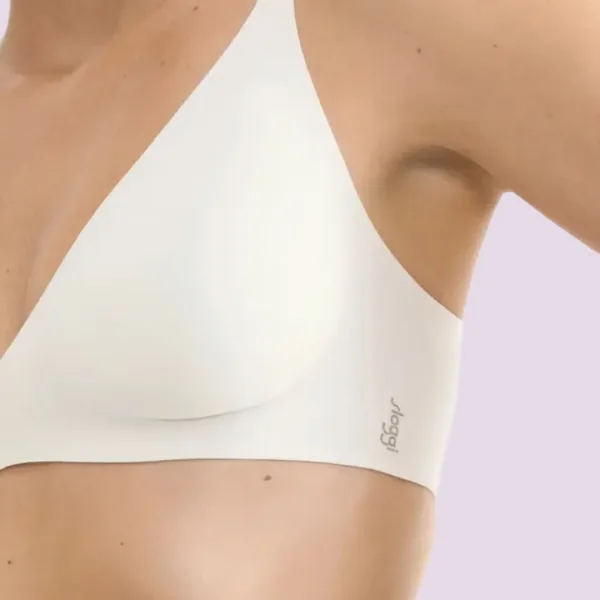  Sloggi ZERO Feel Invisible Bralette The Up Γυναικείο Αθλητικό Μπουστάκι Λευκό 10226701-00GZ