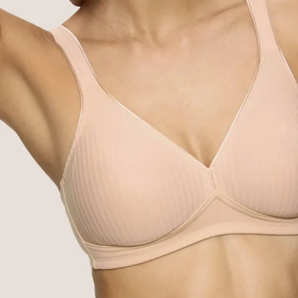 Triumph Cotton Classic Stretch Σουτιέν Κλασικό χωρίς Μπανέλα Μπεζ 10186008
