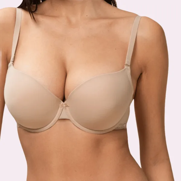Triumph Lovely Micro WHUM Γυναικείο Μπέζ σουτιέν Push Up με λεπτομέρειες δαντέλας 10186624-6106 Beige Triumph Lovely Micro WHUM Γυναικείο Μπέζ σουτιέν Push Up με λεπτομέρειες δαντέλας 10186624-6106 Beige