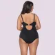 Ava  Γυναικείο Μαύρο Ολόσωμο Μαγιό Με Ελαφρια Ενίσχυση για Μεγάλο Στήθος SKJ-58