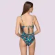 Luna Γυναικείο Μαγιό Drop ολόσωμο Μπλέ  με καφέ  summer collection 94618