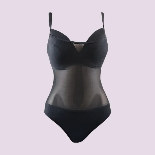 Rock Club Swimsuit Γυναικείο Ολόσωμο  Μαγιό μαύρο διαφάνεια BP4023