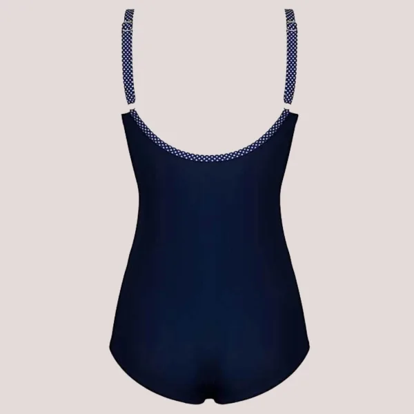 Self Γυναικείο Ολόσωμο κλασικό μαγιό τύπου tankini στράπλες με αφαιρούμενες τιράντες Μπλέ Navy Princessa 2 S8060SR.2