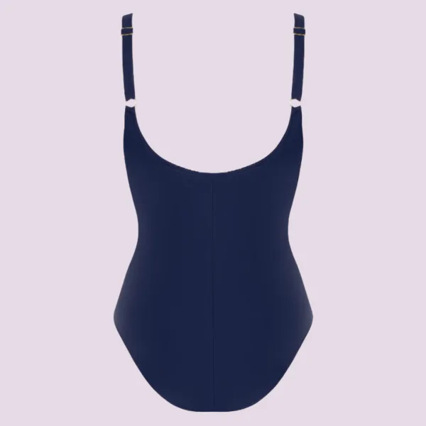 Self Luxury Swimwear Γυναικείο Ολόσωμο μαγιό με επένδυση για μεγάλος στήθος Plus sizes Μπλέ Floral Saint Tropez S8030V3TR1