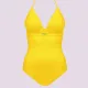 Self  Luxury Swimwear Γυναικείο Ολόσωμο κίτρινο  μαγιό με ενίσχυση στο  ντεκολτέ  Sunny S1026N22-2