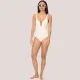Ysabel Mora Γυναικείο Μαγιό Ολόσωμο shaping lycra με χρυσούς κρίκους Ivory Ιβουάρ  One piece 83471 MARFIL