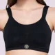 Luna Γυναικείο Μαύρο Flex Pro sporty Σουτιέν μπουστάκι αμπάνελο D cup με ενίσχυση 5301 ιδανικό για γυμναστική