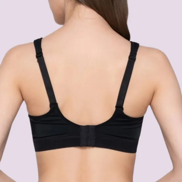 Luna Γυναικείο Μαύρο Flex Pro sporty Σουτιέν μπουστάκι αμπάνελο D cup με ενίσχυση 5301 ιδανικό για γυμναστική