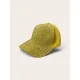 Γυναικείο Καπέλο Τζόκευ με σκρατς μοντέρνο με φανταστικά στρας σε κίτρινο χρώμα Hat SWAROVSKI Yellow