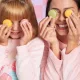 Muydemi Γυναικεία Ζεστή Fleece Πιτζάμα Ροζ με σχέδιο Macaron oversized 250302 Pink