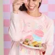 Muydemi Γυναικεία Ζεστή Fleece Πιτζάμα Ροζ με σχέδιο Macaron oversized 250302 Pink