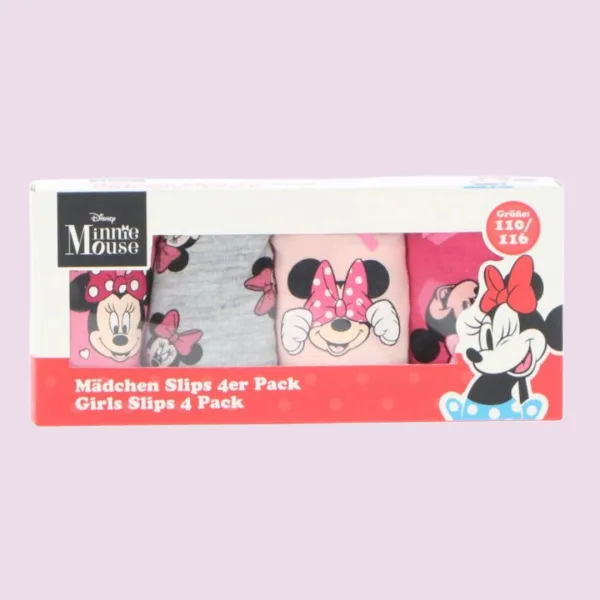 Disney Minnie Παιδικά Σλιπάκια Πακέτο 4 τεμαχίων Ρόζ 1602011 Disney Minnie Παιδικά Σλιπάκια Πακέτο 4 τεμαχίων Ρόζ 1602011