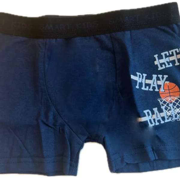 Berrak Hipster Παιδικό Βαμβακερό & Modal Μποξεράκι για αγόρια Μπλέ χρώμα με σχέδιo Basket 1575 