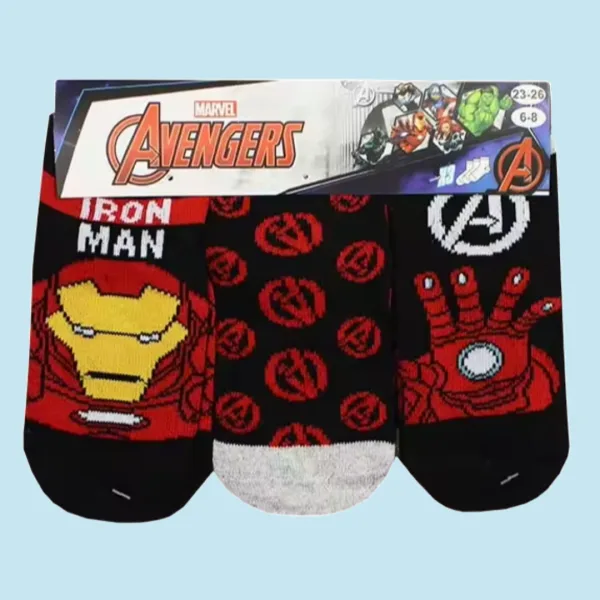 Marvel Avengers Κάλτσες με τον Iron Man Πακέτο 3 ζευγαριών Μαύρο 37640 Marvel Avengers Κάλτσες με τον Iron Man Πακέτο 3 ζευγαριών Μαύρο 37640