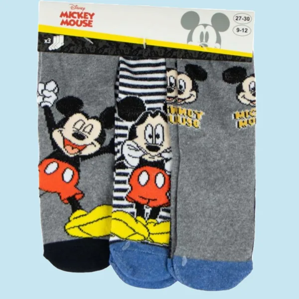 Disney Mickey Κάλτσες με τον Μίκυ Πακέτο 3 ζευγαριών Γκρί 38012 Disney Mickey Κάλτσες με τον Μίκυ Πακέτο 3 ζευγαριών Γκρί 38012