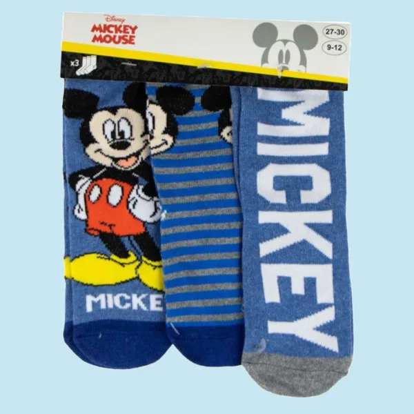 Disney Mickey Κάλτσες με τον Μίκυ Πακέτο 3 ζευγαριών Μπλέ 38012 Disney Mickey Κάλτσες με τον Μίκυ Πακέτο 3 ζευγαριών Μπλέ 38012