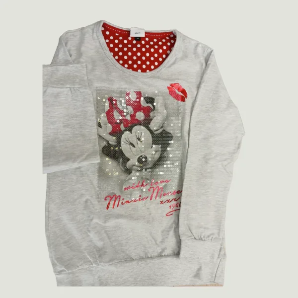Aznar innova παιδική εφηβική Disney πιτζάμα Κόκκινη Γκρι Minnie Mouse 50111-0