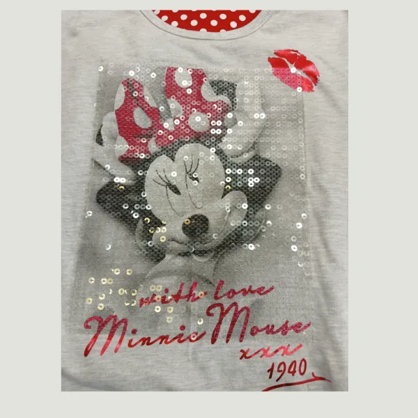 Aznar innova παιδική εφηβική Disney πιτζάμα Κόκκινη Γκρι Minnie Mouse 50111-0