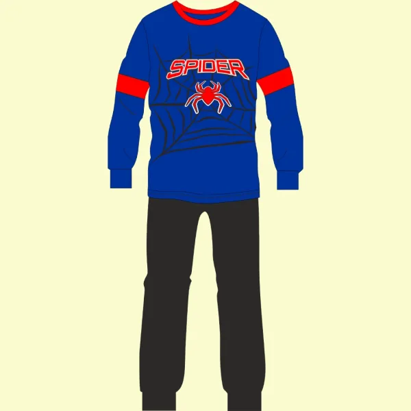 Natura Παιδική για αγόρι βαμβακερή πιτζάμα με σχέδιο Spider man μπλε & κόκκινο 4065Κ
