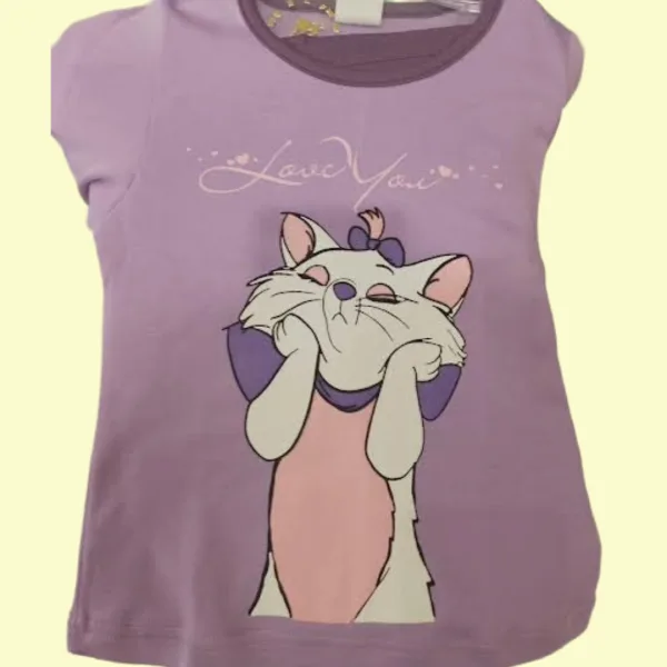 Natura Παιδική για κορίτσι βαμβακερή πιτζάμα με σχέδιο γατούλα Marie 4084 Μωβ Purple