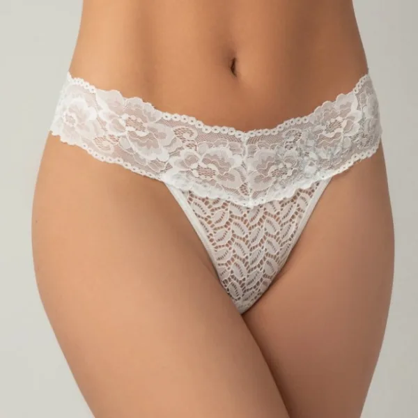 Milena By Paris Νυφικό Γυναικείο String Bride με Δαντέλα Ιβουάρ και Ασημένιο Ιριδίζον Bride 007662