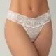Milena By Paris Νυφικό Γυναικείο String Bride με Δαντέλα Ιβουάρ και Ασημένιο Ιριδίζον Bride 007662