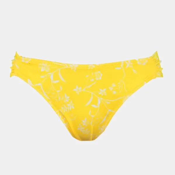 Rock Club Γυναικείο Μαγιό Brazil με φαρδυ Πλαϊνό Λαμπερό Κίτρινο BP3202 Side Tie Brazil Dahlia