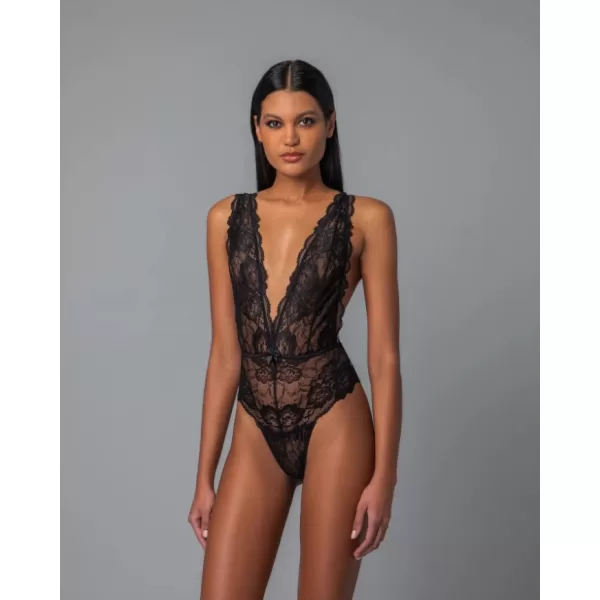 Milena by Paris Body String Lace με Δαντέλα Μαύρο 002385	