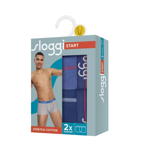 Sloggi Start Hipster Ανδρικά Μπόξερ 2 τεμ Μπλέ 10206968-V002 Sloggi Start Hipster Ανδρικά Μπόξερ 2 τεμ Μπλέ 10206968-V002