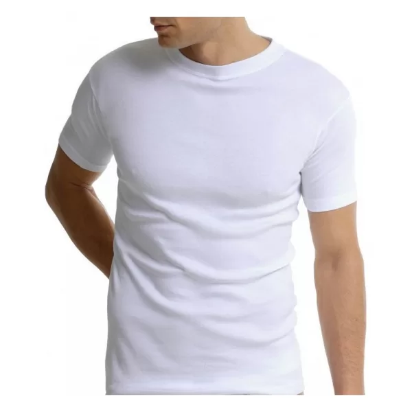 Alkmin Men's Βαμβακερές Ανδρικές Φανέλες με στρογγυλή κανονική λαιμόκοψη Μανίκι Συσκευασία 2 τεμ Λευκό 517-0751 Alkmin Men's Βαμβακερές Ανδρικές Φανέλες με στρογγυλή κανονική λαιμόκοψη Μανίκι Συσκευασία 2 τεμ Λευκό 517-0751