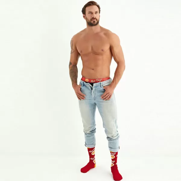 Soma Ανδρική Βαμβακερή Κάλτσα Hot Dog Red Νο 41-46