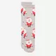 Happy New Year Socks Χριστουγεννιάτικo Δώρο Κάλτσες Άη Βασίλης Γκρί 2023