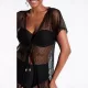 Jeannette Γυναικείο Μαύρο Καφτάνι Κιμονό με Δίχτυ Black Summer Collection 2024 7884 Jeannette Γυναικείο Μαύρο Καφτάνι Κιμονό με Δίχτυ Black Summer Collection 2024 7884