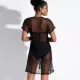 Jeannette Γυναικείο Μαύρο Καφτάνι Κιμονό με Δίχτυ Black Summer Collection 2024 7884 Jeannette Γυναικείο Μαύρο Καφτάνι Κιμονό με Δίχτυ Black Summer Collection 2024 7884