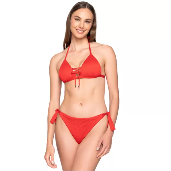 Luna Κόκκινο Bikini Σλίπ Μαγιό Κλασικό με Κορδόνια Candy 94094 Luna Κόκκινο Bikini Σλίπ Μαγιό Κλασικό με Κορδόνια Candy 94094