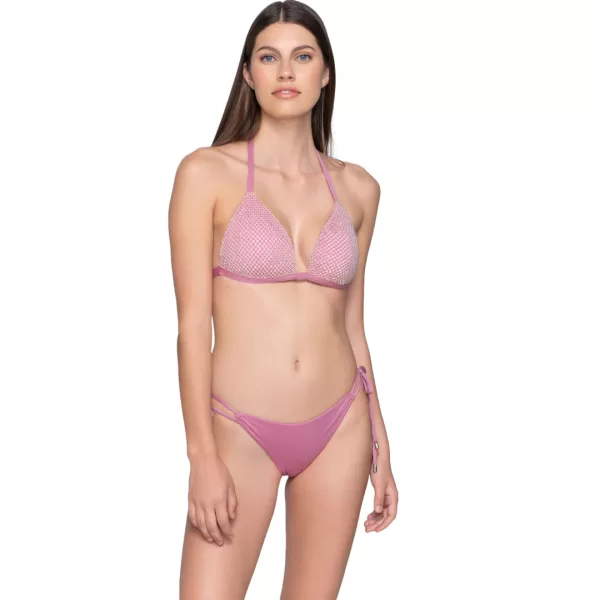 Luna Γυναικείο Bikini Brazil Σλίπ Lifting εφέ και Κορδόνια Ρόζ Γκλίτερ Dusty Pink 94123 Luna Γυναικείο Bikini Brazil Σλίπ Lifting εφέ και Κορδόνια Ρόζ Γκλίτερ Dusty Pink 94123