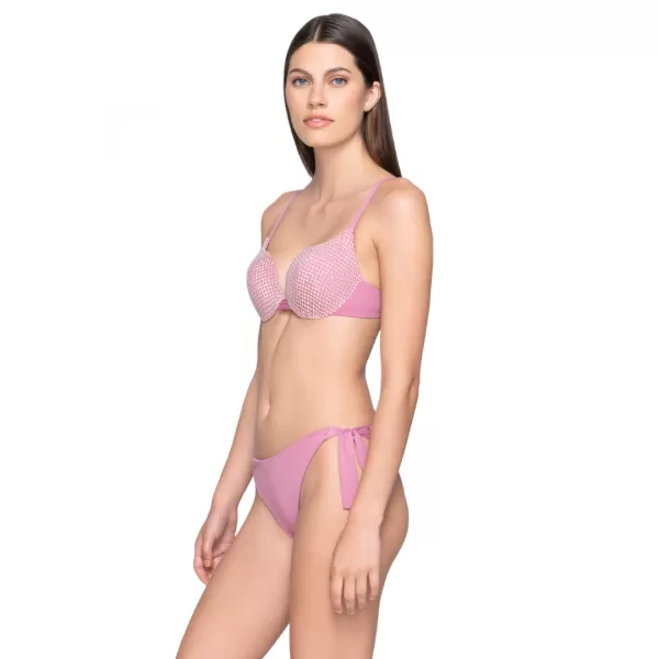 Luna Bikini Δετό Σλίπ με Κορδόνια Ρόζ Απαλό 94124 Luna Bikini Δετό Σλίπ με Κορδόνια Ρόζ Απαλό 94124