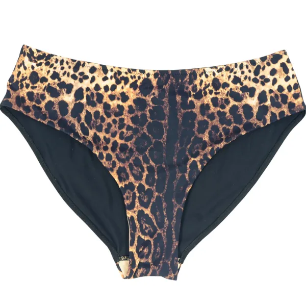 Rock Club Plus Size Γυναικείο Μαγιό Σλίπ Ψηλόμεσο για Μεγάλα Μεγέθη Άνετη Γραμμή Comfort Λεοπάρ BP3098
