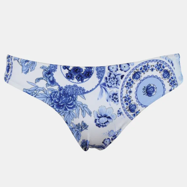 Rock Club Γυναικείο Μαγιό Λευκό Σλιπ με μπλέ Λεπτομέρειες BP3217 Porcelain Slip