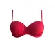 Modern Ocean Γυναικείο Strapless κόκκινο push up με ενίσχυση & αφαρούμενες τιράντες 5036 Red