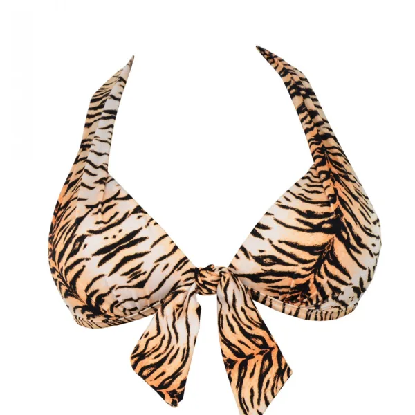 Rock Club Γυναικείο Τρίγωνο Τιγρέ Μαγιό Push Up BP2263 Triangle Top B Tiger