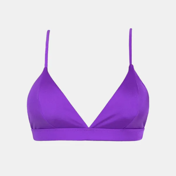 Rock Club Γυναικείο Μαγιό Μπουστάκι Τριγωνάκι Γυαλιστερό Μώβ με Ελαφριά και Αφαιρούμενη Ενίσχυση 2109 Dahlia