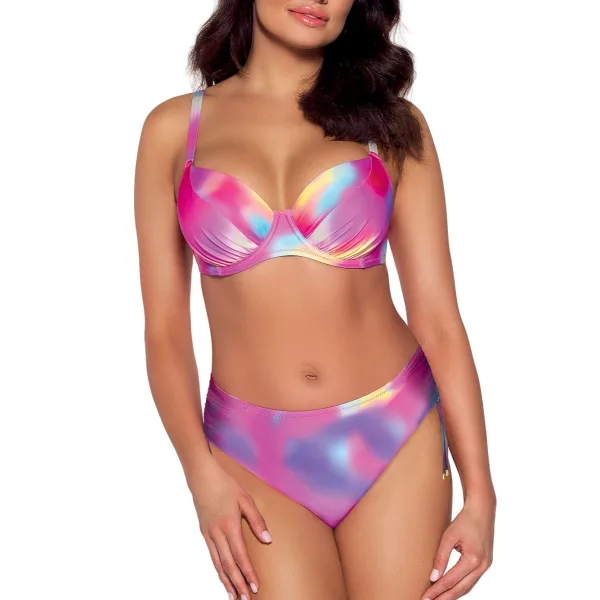 Ava Γυναικείο Top Ρόζ Mermaid Σουτιέν Μαγιό Με ελαφριά Ενίσχυση για μεγάλο στήθος D Cup SK-163 Collection