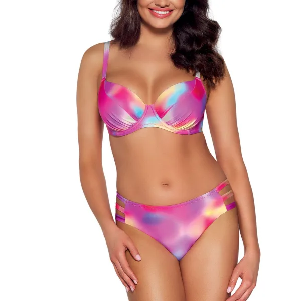 Ava Γυναικείο Top Ρόζ Mermaid Σουτιέν Μαγιό Με ελαφριά Ενίσχυση για μεγάλο στήθος D Cup SK-163 Collection
