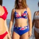 Dorina Γυναικείο Μαγιό Σουτιέν Χωρίς Ενίσχυση Φοράλ Μώβ D000554MI010-BL0034 Campora Bikini Top Non Padded